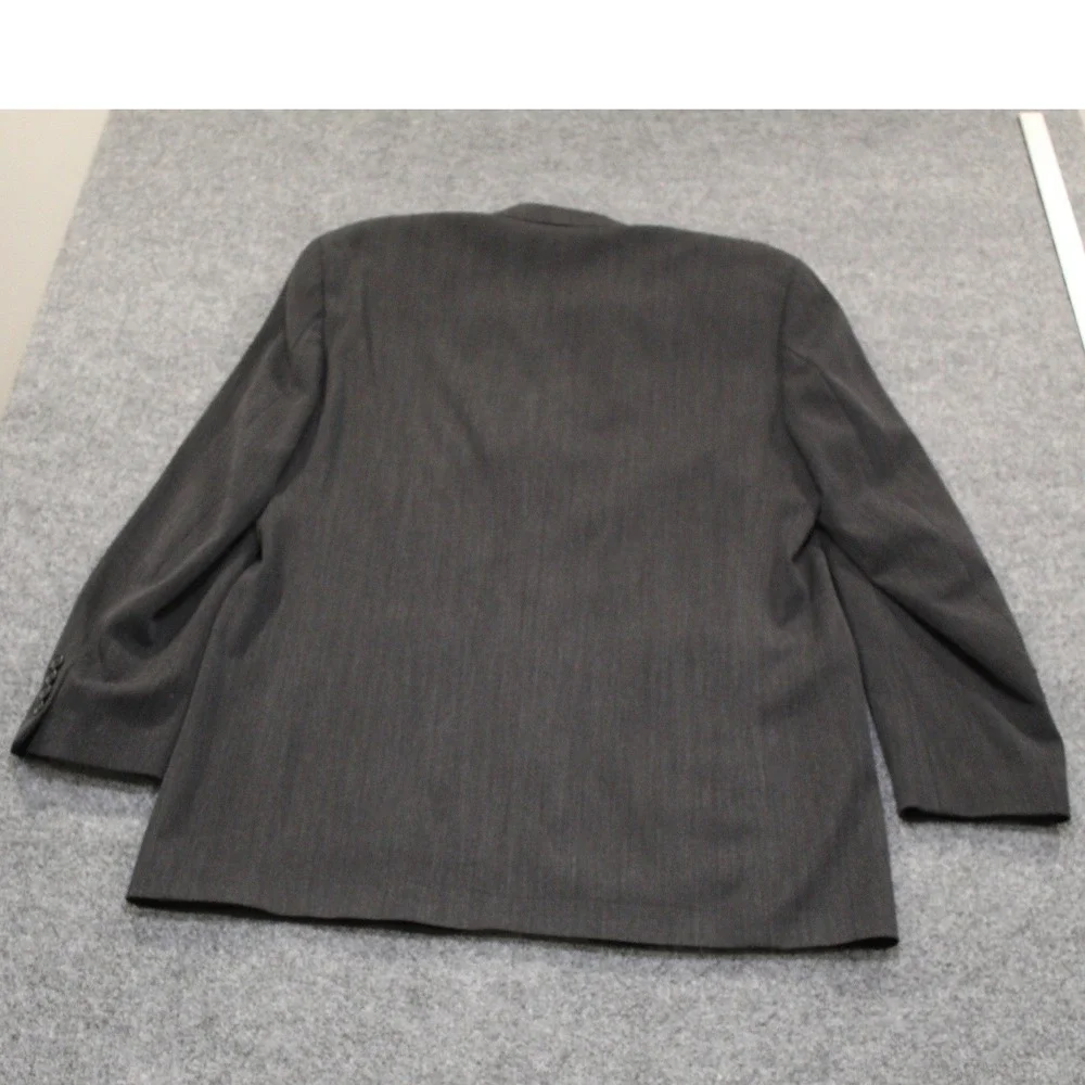 Vintage Ralph Lauren Men's Gray Suit Jacket Blazer‎ 44L Wool Blend 4 Button